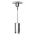 Nexgrill Sundara 92" H Stainless Steel Patio Heater, 48,000 BTUS, 2 Wheels, Electronic Ignition, EZ Lift Tank Access Cylinder, Control Knob, Outdoor Heaters for Patios, Gardens, Backyards, 920-01001