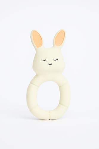 Hubble Bebek Diş Kaşıyıcı Ve Oyuncak - Tavşan Halkalı Şekilli Dişlik (%100 DOĞAL KAUÇUK) - Görsel 2