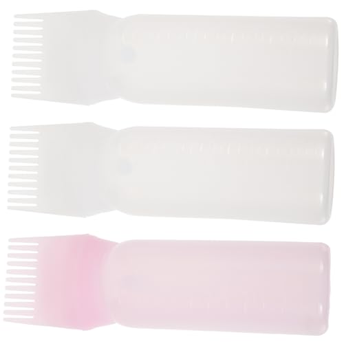 Beatifufu Hair Coloring Dyeing Bottle Hair Applicator Comb Salon Shampoo Comb Bottle Lightweight