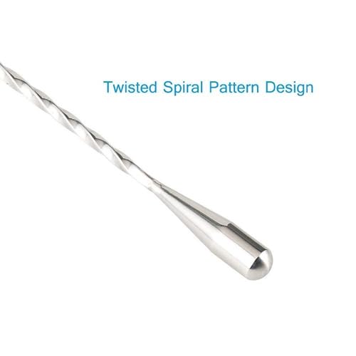 Image of Dynore Stainless Steel Teardrop Bar Spoon with Tall Peg Measure 30 /60 ml for Bar, Home- Set of 2 Pcs