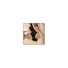 A9:pink christmas tree earrings