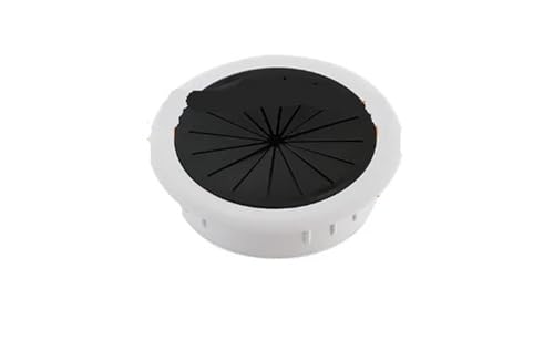 Pasacables Pasacables Flexibles for Cables, Ojales de Goma, Junta for Escritorio, Mesa, hogar, Oficina, Ordenador, Organizador, Color Negro y Blanco(Black)