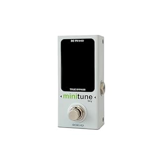 GK-70 MiniTune – Compact Chromatic Tuner Pedal for Guitar & Bass, LED Display, True Bypass, Fast & Accurate Mini Pedalboard Tuner - Les Beatles, Paul McCartney, John Lennon, RIngo Starr, George Harrison