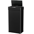 AthLike Sensor Trash Can, Touchless Motion Sensor Trash Bin, Smart Automatic Garbage Can with Soft-Close Lid, Bag Retainer Ring and Display Light,for Kitchen,Living Room Office (Black, 18.5 Gal)