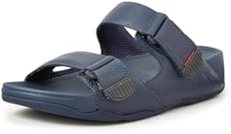 Fitflop Gogh Moc Slide In Leather - Midnight Navy Men Slide Midnight Navy, 46 EU