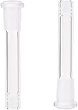 2 Pcs 4Inch Scientific Glass Tube Transparent Downstem Clear Test Tube Down Stem for Science and Lab Experiments