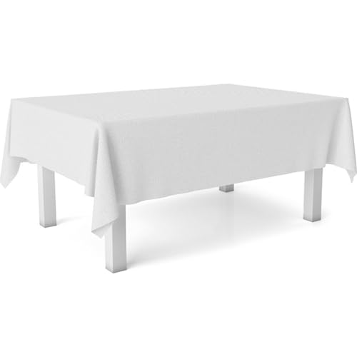 ECOMMERC3 Toalha de mesa tamanho 200 x 140 manchas repelente - toalha de mesa cor TER branca, 100 % fabricada em Espanha não transferem líquidos