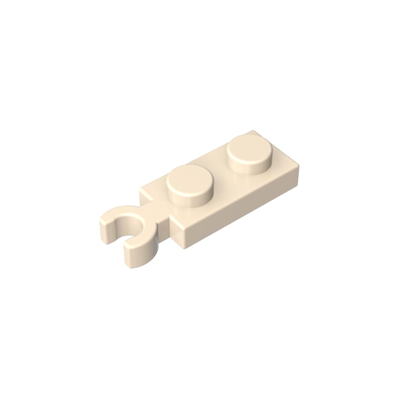 GDS-90199 Hinge Plate 1X2 Cross Clamping Plate 50 Pieces Compatible with Lego 78256 Components Moc Wholesale Classic Color:White (Yellow)