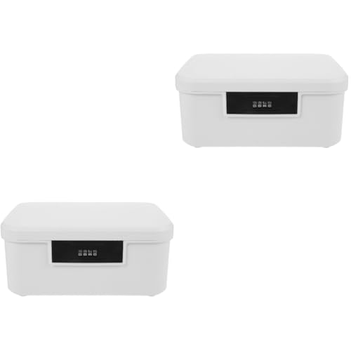 VILLCASE Caja De 2 Uds Caja De Contraseña De Almacenamiento Cerraduras Con Cerradura Cajas Fuertes Para Llaves Para Exteriores Caja De Seguridad Pequeña A Prueba De Caja De