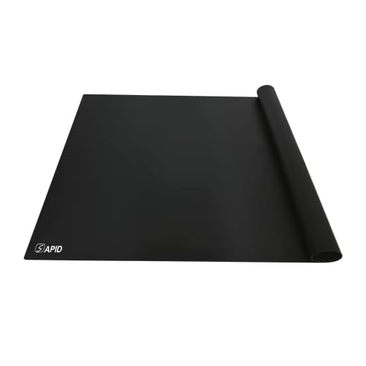 Extra Large Silicone Mat 36" x 24" Place Mats, Heat Resistant Mat for Kitchen Countertop Protector, Thick Placemats Washable Silicone Mats for Kitchen Counter Mat Dining Table Mat, Black, Sapid