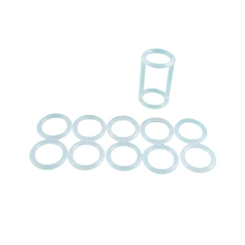 TYGHBNM 10 bagues d'étanchéité toriques de Couleur Blanche + 1 H, pièces de Rechange de Tige de Valve, Accessoires de Machine à crème glacée Molle