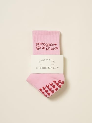 Image of Shapes Studio Half Calf Grip Socks, Cute Fruit Pilates Socks, Ruffle Socks, Non-Slip for Barre Yoga