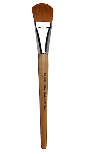 Silver Brush Limited 820330 Silver Jumbo Golden Taklon Filbert Brush, Large Murals, Easel Painters and Furniture, Size 30, Mid Length Handle