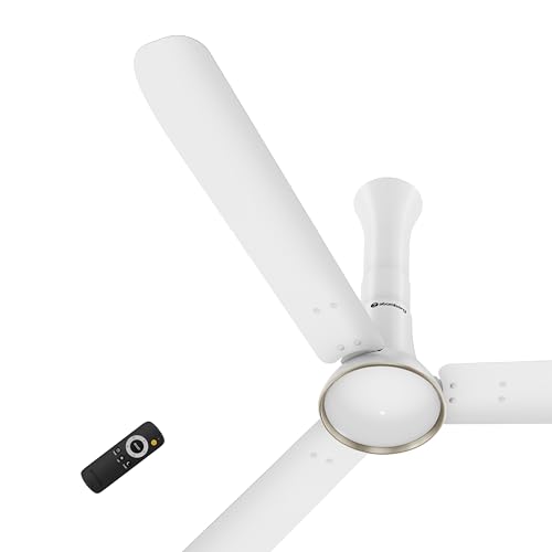 Image of atomberg Studio Ventra 1250mm BLDC Ceiling Fan with Remote Control | BEE 5-Star Rated | Advance Air+ Technology | LED Speed Indicator | Low Noise | 5 Year Warranty | Snow White