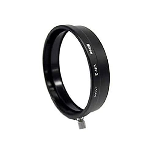 Nikon UR-3 adaptador metálico negro con acoplamiento seguro para objetivos