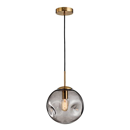 Lámpara colgante de bola de cristal irregular para techo de comedor y salón nórdico 2