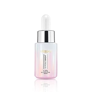 L’Oreal Paris Brightening Serum, 1% Glycolic Acid, 2% Niacinamide Serum, Visibly Minimizes Spots, Reveals Even Skin Tone, Glycolic Bright Skin, 15ml