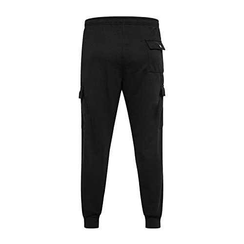 Trousers For Men Mens Spring And Autumn Fashion Casual Pure Solid Color Bundle Foot Multi Pocket Casual Pants #TOP6