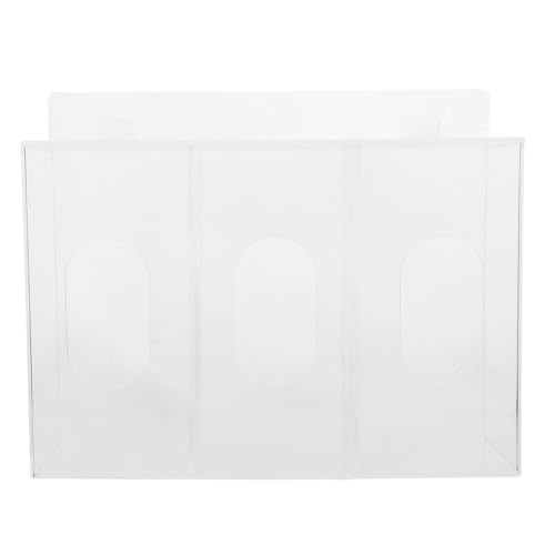 Distributeur mural acrylique SEWACC à 3 compartiments pour masques et moufles