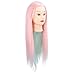 wigs Mannequin Head with Braiding Hair Practice Hairdressing Styling for Beauty School (High temperature wire 2) hairpiece