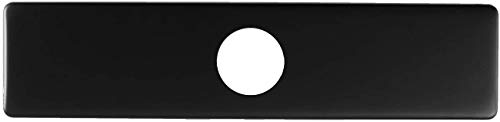 Bathfinesse 10' Kitchen or Bathroom Sink Faucet Black Hole Cover Deck Plate Square Stainless Steel...