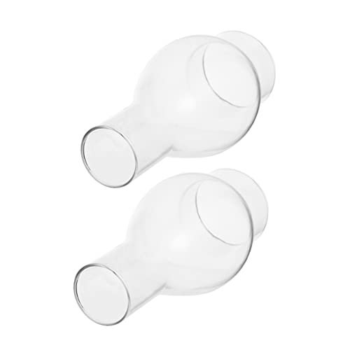 Baluue 6.3X2 Inch Clear Glass Oil Lamp Chimney Replacement for Kerosene Lamps Windproof Transparent Glass Lamp Shade for Home Decor and Emergency Lighting 2 Pack