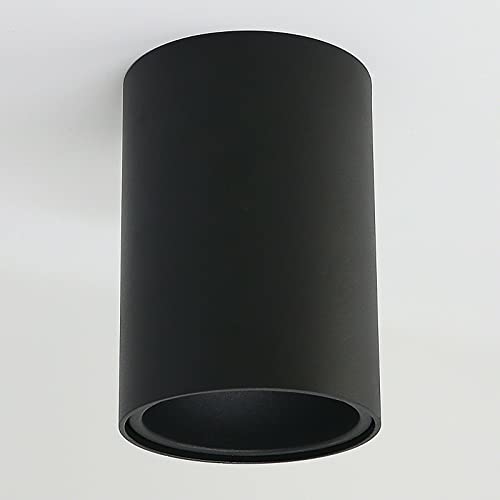 JVS Aufbauleuchte Aufbaustrahler Aufputz SUNNY GU10 Fassung 230V Deckenleuchte Strahler Deckenlampe Würfelleuchte Kronleuchter aus Aluminium Spot - ohne Leuchtmittel (schwarz) Cover