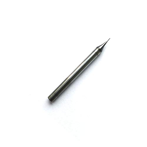 JERRAY 2枚刃 HRC55テーパーエンドミル コーンスパイラルビット カービング用テーパードルータービット R0.75xD6x30.5x75L