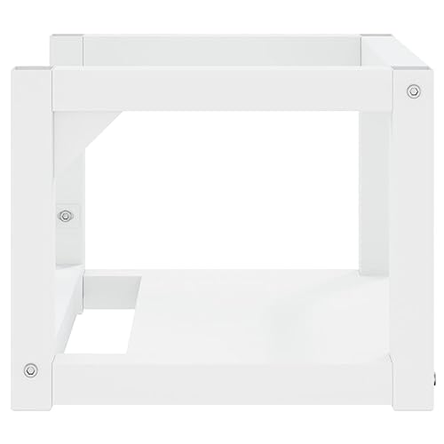 Soporte para lavabo de pared blanco: base de hierro resistente para aseos pequeños 5