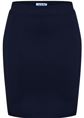 Van Der Rich ® - Saia curta e justa, cintura elástica - mulher, Marinha