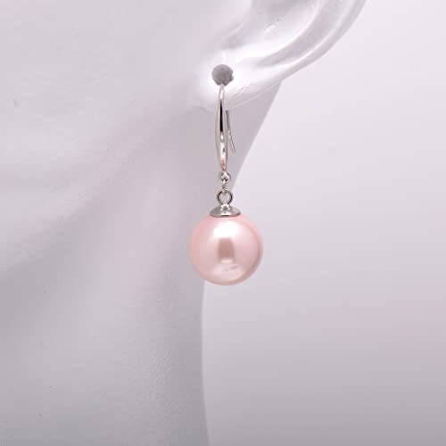 Paialco 925 Sterling Silver Simulated Faux Pearl Earrings Dangle Balls2