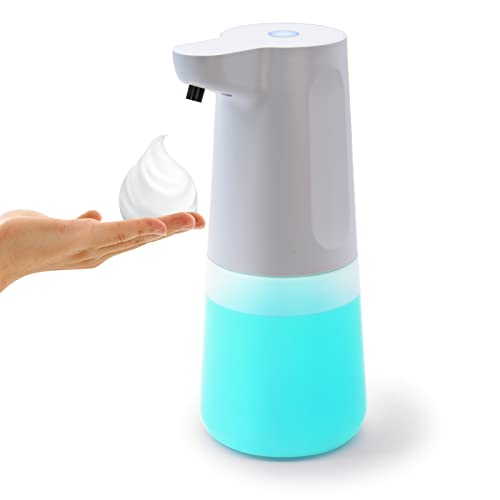 LITTAR Foam Soap Dispenser, Foaming Automatic Soap Dispenser, Rechargeable Touchless Hand Soap Dispenser, Liquid Soap Dispenser for Kids Bathroom/ Kitchen/ Hotel/ Restaurant/ School, 350ml