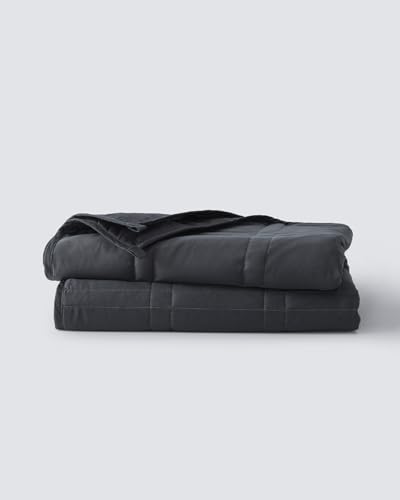 Image of Baloo Weighted Blanket for Adults 20 lb Full /Queen (Midnight, 80 inchx87 inch) | Cool & 100% Cotton | Machine Washable & Dryer Safe | Glass Microbead Fill