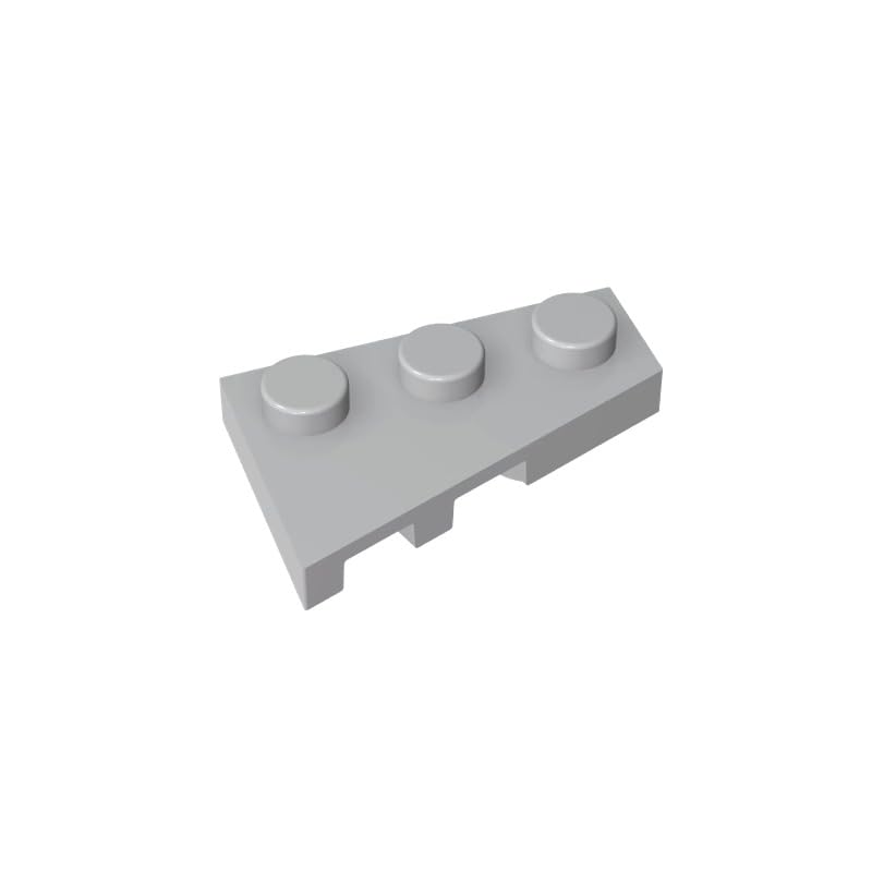 Gobricks GDS-547 Wedge Plate 3 x 2 Right 50PCS Compatible with Lego 43722 DIY Parts and MOC Components for Major Brick Brands Color?Light Bluish Gray 194