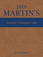 Martin's Annual Criminal Code, 2019 Edition 0779885473 Book Cover