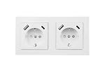 Kabelmeister – Schutzkontakt-Einbausteckdose 2-fach, mit USB-C™ (25W, PD 3.