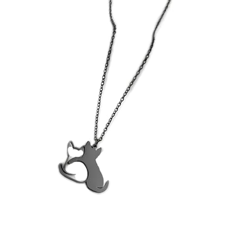Collier de câlin en Argent 925 : bijou chat et chien raffiné