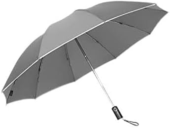 Automatic Umbrella 1Pcs Automatic Open Rain Umbrella for Travel Lightweight Portable Parasol Outdoor Sun&Rain Umbrellas,10 Ribs,Color：Black, Blue, Gray, Red Umbrella (Black 41in x24in)