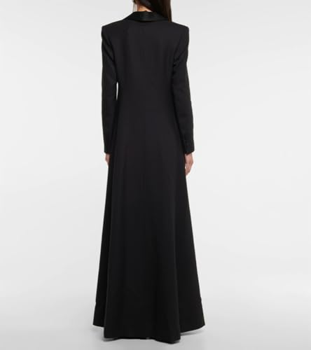 Women's Long Blazer One Button Suit Dress Coat for Party Wedding2