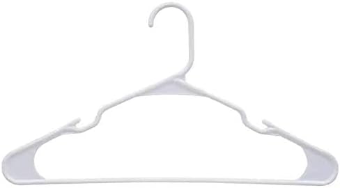 Miniatura 2 de ESSENTIALS Perchas de plástico blanco para adultos, 7 perchas por paquete