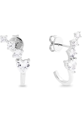 Boucles d'oreilles JETTE argent 925 femme avec 8 oxydes de zirconium modèle 32027884