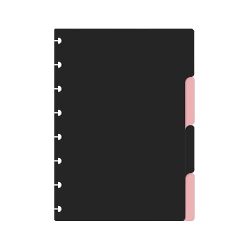 Divisórias Iscool P/Caderno De Disco P Spot Colors Preto e Rosê