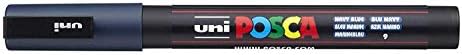 Uni Posca Marker PC-3M Paint Glass Pen Fine Bullet Tip 0.9-1.3mm NAVY BLUE