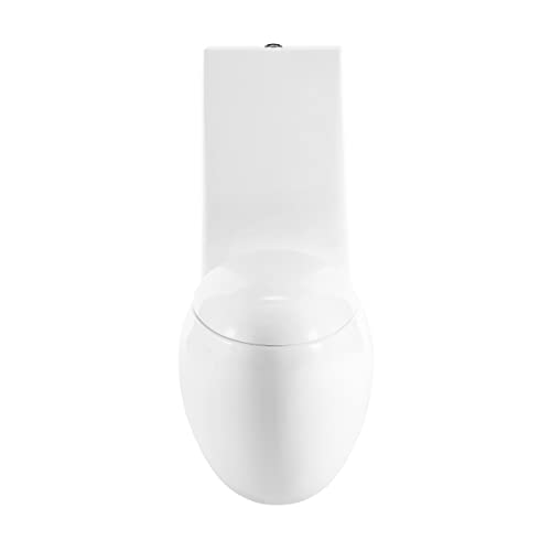 Plaisir One-Piece Elongated Egg Toilet Dual-Flush 1.1/1.6 Gpf #TOP2