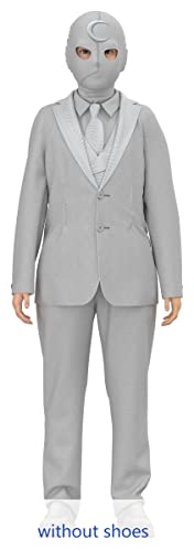 Boys Marc Spector Cloak Outfits Moon Rider Children Halloween Carnival Suit Steven Grant Mr Knight Cosplay Costume Kids (Kids Medium: Height 110Cm, Steven Grant Cosplay Costume) #TOP7