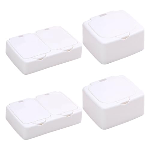 Image of Desktop Storage Box Small Jewelry Case with Press Pop-up Lid Student Stationery Organizer and Diy Craft Storage Compact 5.5X3.8X1.2 Inches Plastic Container for Home and Office