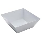 American Metalcraft MELSQ117 Endurance Melamine 12' Square Bowl, 208-Ounce, White