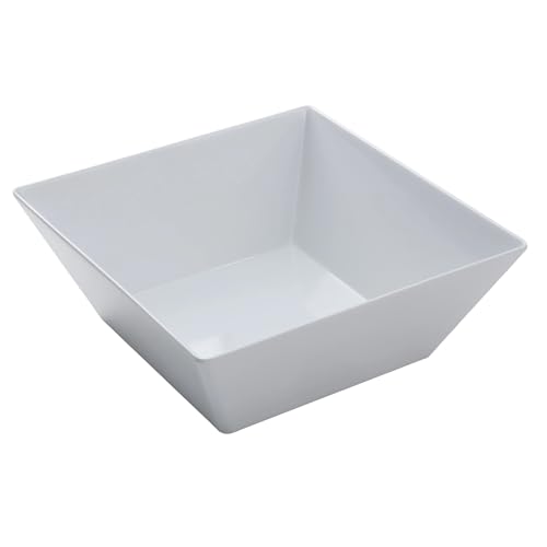 American Metalcraft MELSQ117 Endurance Melamine 12" Square Bowl, 208-Ounce, White