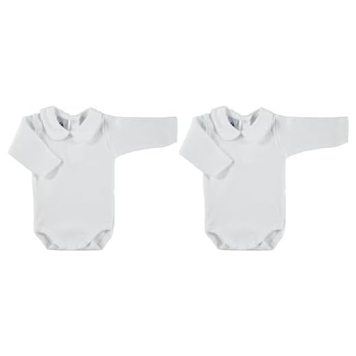BABIDU Body Cuello Algodon, Blanco, 24 Meses Bebe-Unisex