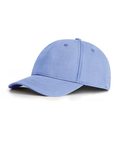Image of Zylioo XL XXL Linen Baseball Cap for Big Heads, Structured Dad Hat | Roomy XL-XXL Fit-Firm front panels and rear closure give larger head shapes a secure feel without tight pressure.